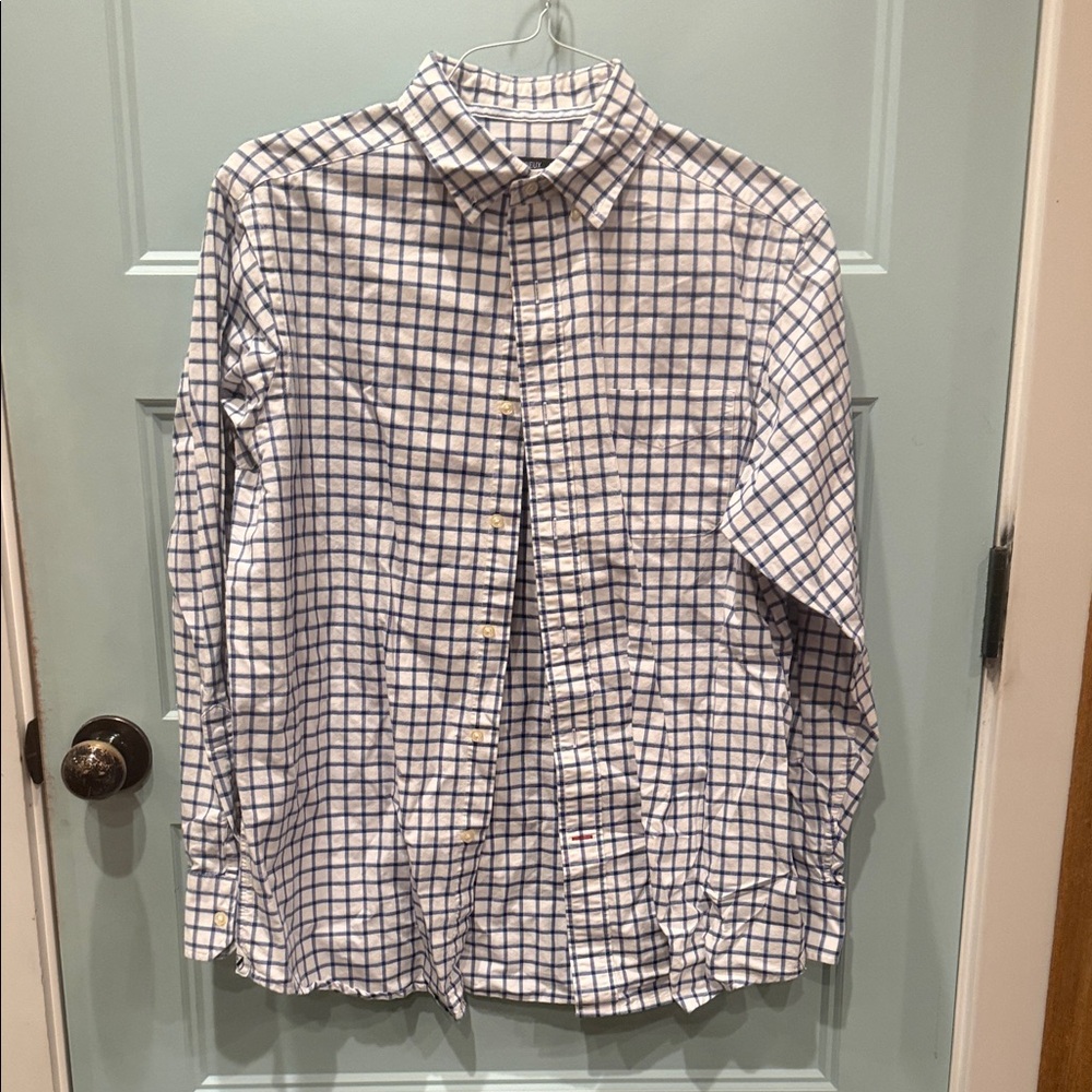 Daniel Cremieux White and Blue Plaid Shirt